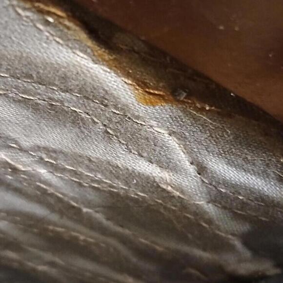 Chui African Vintage Leather Handbag. Patchwork Stitch 70s Purse. One Of A Kind - Picture 8 of 8